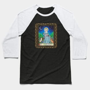 St. Gertrude of Nivelles Patron Saint of Cats Lovers Baseball T-Shirt